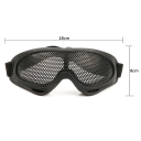 Taktiske skydebriller med sort TPU-ramme og metalnet 18 x 8 cm beskyttelsesbriller til airsoft, paintball, militær træning 6