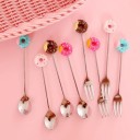 Talher de sobremesa com donut 1