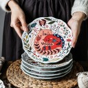 Tallerken med kat og ornamenter 1