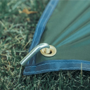 Tältpresenning grön 220 x 240 cm Vattentät presenning med nät Campingskyddsprenning + 4 aluminiumpinnar 18 cm 3