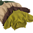 Talvinen lasten neulepusero korkealla kauluksella vintage korealaisessa tyylissä Puuvilla ja spandex Yksivärinen lämmin pusero pojille ja tytöille Tyylikäs talvinen yläosa 3