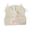 Talvinen neulepipo Skullies kissankorvilla Virkattu unisex-hattu 55–60 cm Lämmin muotitieto hip-hop pipo Naamiaiset talvitarvike Joululahja 8