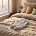Talvivillaiset sukat 1 pari Unisex EU 38-43 Paksut termosu katto sukka pehmeällä froteella sisällä Lämmin sukka pakkaseen ja kotiin 4