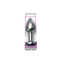 Tamaño de tapón anal de metal. Con 2,3 x 3cm con piedra morada decoración erótica de lujo superficie lisa compatible con lubricantes embalaje discreto 2