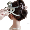 Tamaño universal Clip para el cabello elegante para mujeres Diseño minimalista en arco Clip fuerte para moño y coleta Accesorio estiloso 7