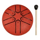 Tambor de lengüeta de acero de 75 x 75 mm, 6 tonos, mini handpan, instrumento de meditación, tambor de lluvia para yoga, relajación 3
