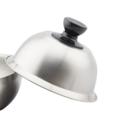 Tampa de aço inoxidável 20 x 7,7 cm Tampa para frigideira para grelhar hambúrgueres, bifes e sanduíches Derretimento de queijo Tampa para panelas e frigideiras redondas 2