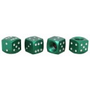 Tampas de válvula em forma de dado O tampas decorativas para válvulas de pneus Liga de alumínio Bordas arredondadas Dimensão 1,2 x 1,2 cm 5