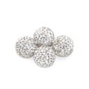 Tampas de válvulas com pedras 4 pcs Tampas redondas brilhantes para válvulas de pneus de carro Plástico ABS Diâmetro interno 8 mm Dimensões 1,6 1