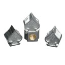 Tampas de válvulas de pneus em forma de símbolo de espadas 4 pcs Tampas decorativas em plástico ABS e cobre com superfície granulada Dimensão 2
