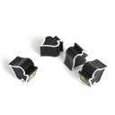 Tampas de válvulas de pneus em forma de símbolo de espadas 4 pcs Tampas decorativas em plástico ABS e cobre com superfície granulada Dimensão 1