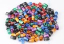Tampinhas de alumínio para válvulas de pneus 20 pcs Superfície estriada com ranhuras circunferenciais Acabamento anodizado Para bicicletas 7