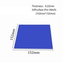 Tandgummibarierefolie til voksne 52 stk 15,2 × 15,2 cm tykkelse 0,22 mm latex mørkeblå til isolering i tandlægepraksis 2