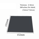 Tandgummibarrärfolie för vuxna 36 st 15,2 × 15,2 cm tjocklek 0,18 mm latex för isolering av arbetsfältet 6