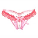 Tanga de mujer con perlas y encaje 7