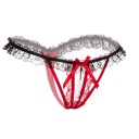Tanga de mujer con perlas y encaje 1