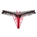 Tanga de mujer con perlas y encaje 2