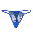 Tanga G-string da donna Biancheria seducente con rete trasparente e gocce in pizzo Taglia universale per circonferenza vita da 60 a 72 cm 4