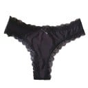 Tangas femininas com renda decorativa e laço, roupa interior sexy lisa com corte mínimo na parte de trás para uso diário 1