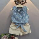 Tanktop en short voor meisjes L1136 4