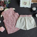 Tanktop en short voor meisjes L1136 3