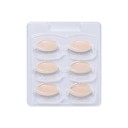 Tapas de repuesto con pestañas uniformes de PVC blando 6 pares Pestañas finas y delgadas para entrenamiento básico Tapas de práctica 1