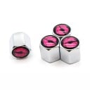 Tapas de válvulas con diseño de labios rosas 4 pcs Tapas decorativas para válvulas de neumáticos Forma hexagonal Aleación de zinc Tamaño 1,2 2