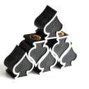 Tapas de válvulas de neumáticos en forma de símbolo de trébol 4 pcs Tapas decorativas de plástico ABS y cobre con superficie granulada 5