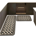 Tapete Antiderrapante 40 x 60 cm Passadeira de Cozinha Padrão Retro Tapete Absorvente para Casa de Banho Sala de Estar Corredor Decoração de Pisos 4