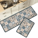 Tapete Antiderrapante 50x80 cm Padrão Retro Tapete de Cozinha Tapete de Casa de Banho Tapete para Entrada Passadeira Macia para Apartamento e Casa 3