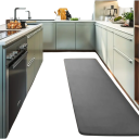 Tapete Antiderrapante 60x200 cm Tapete de Casa de Banho Cozinha Corredores Almofada Interior Cinza Decoração Tapete Macio para o Chão 2