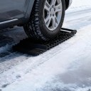 Tapete antiderrapante de emergência para pneu 1 unid Placa de resgate para automóvel com pega Preta Para neve e gelo No porta-malas do carro 3