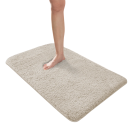Tapete de banho absorvente e peludo 40 x 60 cm Tapete antiderrapante longo para chuveiro e áreas de entrada Tapete de banho macio 8
