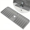 Tapete de drenagem para a pia 37 x 14 x 1,5 cm de silicone sob a torneira de camada única Proteção contra respingos de água Suporte 6