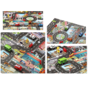 Tapete de jogo infantil 83 x 57 cm Tapete macio com padrão de estradas de transporte urbano e sinais de trânsito Tapete de escalada Estacionamento 6