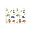 Tapete de jogo para crianças 180x120x0,5 cm Tapete macio em espuma EPE para rastejar Tapete infantil reversível com motivos de animais Espaço de jogo seguro 3