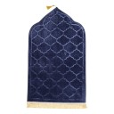 Tapete de Oração 65 x 110 cm Tapete de Oração Islâmica Macio Versão de Viagem Leve e Dobrável Design Elegante Superfície Confortável 4