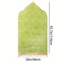 Tapete de Oração 66 x 116 cm Espessura 1,2 cm Tapete de Oração Islâmica Confortável Padrão Almofadado Superfície Macia Tapete de Viagem Dobrável 2