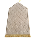 Tapete de oração em flanela 65 x 110 cm Tapete macio e antiderrapante para oração Design islâmico elegante Conforto em casa 9