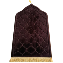Tapete de oração em flanela 65 x 110 cm Tapete macio e antiderrapante para oração Design islâmico elegante Conforto em casa 11