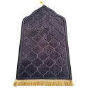 Tapete de oração em flanela 65 x 110 cm Tapete macio e antiderrapante para oração Design islâmico elegante Conforto em casa e na mesquita 15