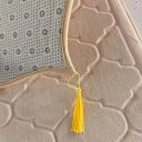 Tapete de oração em flanela 65 x 110 cm Tapete macio e antiderrapante para oração Design islâmico elegante Conforto em casa 13