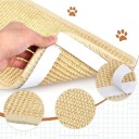 Tapete de sisal para arranhar gatos 30x60 cm Proteção de sofás ou paredes Carpete adesivo para arranhar Material natural e resistente 5