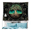 Tapete mit Baum-Motiv 60 x 90 cm Abstrakter Wandteppich Boho-Stil Wanddekoration aus Stoff Schlafzimmer Wohnzimmer Büro Café Kunstwerk 3