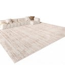 Tapete moderno mesclado para sala de estar 280 x 180 cm em poliéster bege Tapete com padrões suaves para a sala de estar e quarto 2
