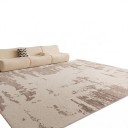 Tapete moderno para sala de estar com padrão abstrato 160 x 100 cm Tapete de poliéster bege para sala de estar e quarto 2