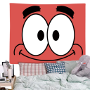 Tapetti 60 x 90 cm Patrik Tähtitassu Ripustettava piirretty kangas seinälle Esteettinen gobeliini Lastenhuoneen sisustus Makuuhuone Piirretty teema 2