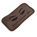 Tapis cosmétique professionnel pour le visage Serviette douce pour le front Support pour cils artificiels Tapis de salon avec motif d'yeux et de sourcils 4