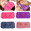 Tapis cosmétique professionnel pour le visage Serviette douce pour le front Support pour cils artificiels Tapis de salon avec motif d'yeux 7
