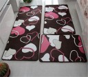 Tapis de bain avec motif 3 pcs 3